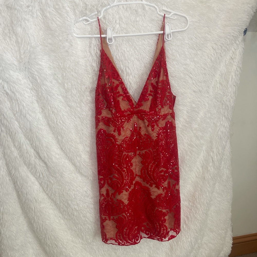Sequin red dress